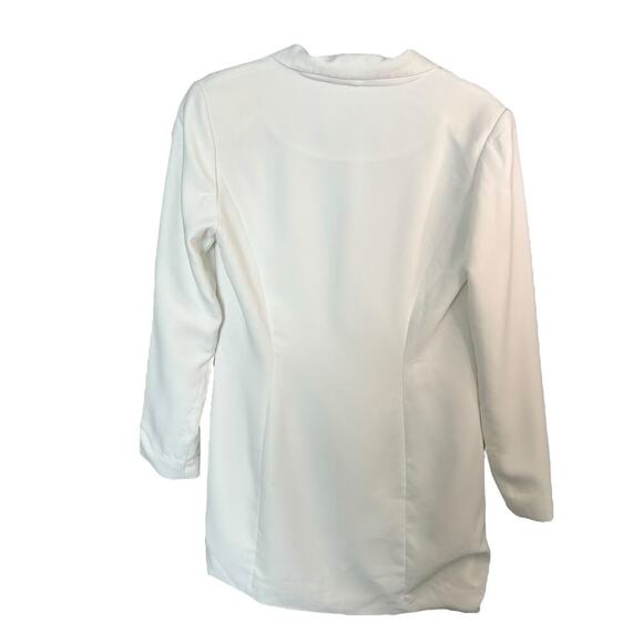 Amanda Uprichard Parnell With Silk Flowers Blazer Mini Dress Ivory M - Picture 5 of 6